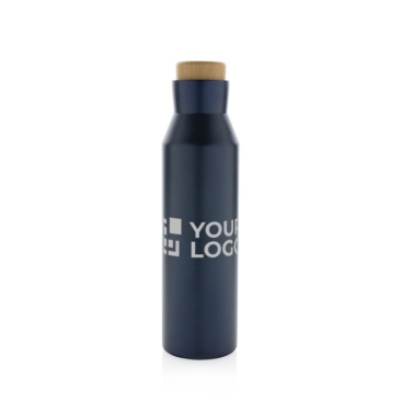 Thermosfles van gerecycled roestvrij staal met anti-lekdeksel 650ml