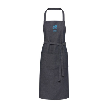 Schort van gerecycled katoen in denimstijl met zakken 320 g/m2