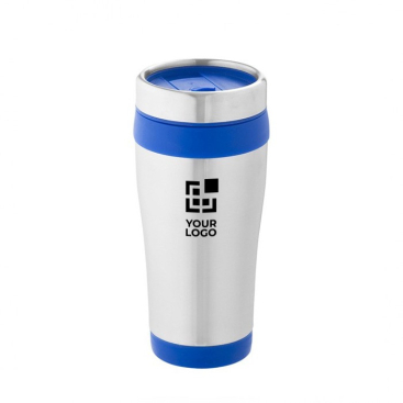 Thermosbeker van gerecycled rvs met draaibaar deksel 410 ml