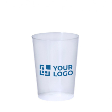 Herbruikbare plastic beker met doorzichtige afwerking 600 ml
