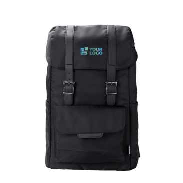 Laptoprugzak van RPET met flap en magnetisch sluitvak 15