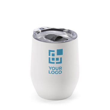 Thermische beker van gerecycled rvs met dekselopening 320ml