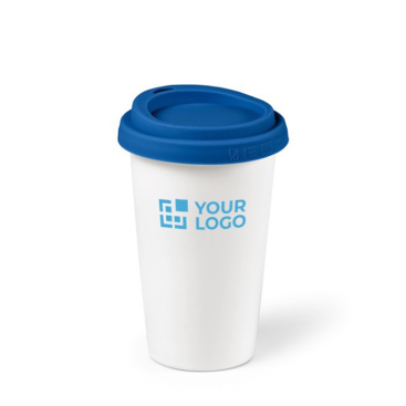 Keramische thermische to-go beker met siliconen deksel 300ml