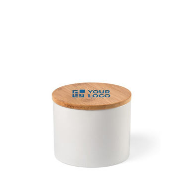 Keukenpot van keramiek met bamboe deksel 525ml