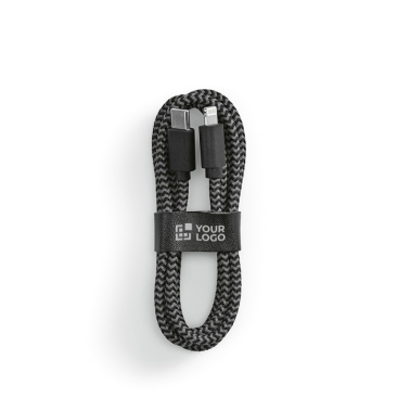Oplaadkabel van RPET van 1 meter met USB-C en Lightning poort