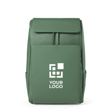 Synthetisch lederen rugzak met gewatteerd laptopvak 20L