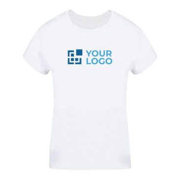 Wit dames T-shirt met ronde hals van 100% katoen 160 g/m2