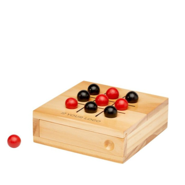 Boter-kaas-en-eierenspel van hout met ruimte voor chips