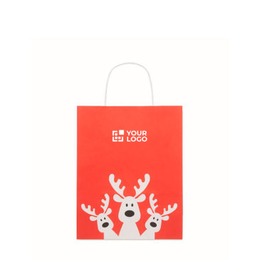 Kleine kerst cadeauzak van papier, gemaakt in de EU