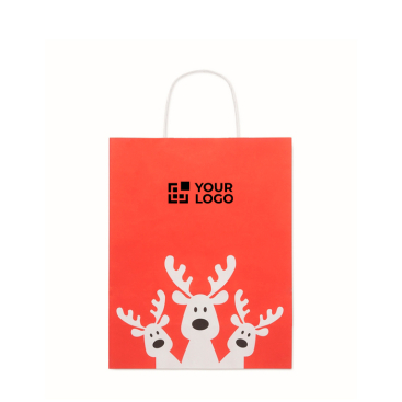 Middelgrote kerst geschenkzak van papier, gemaakt in de EU