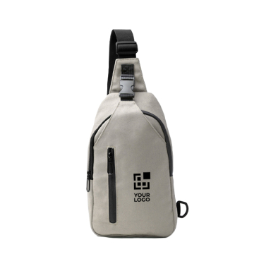 Crossbodytas van katoen met ritsen en verstelbare band