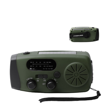 Multifunctionele noodradio met zaklamp en SOS-sirene 2000mAh