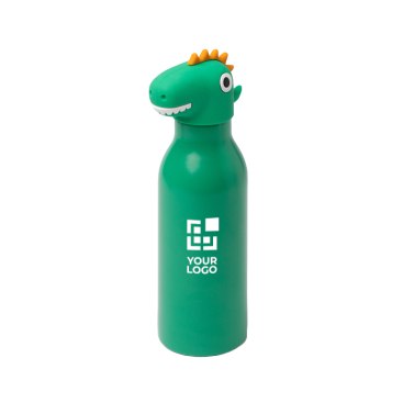 Thermosfles met kinderdesign en dop met dierenkop 450ml