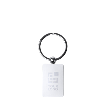 Draaibare metalen sleutelhanger met matte afwerking