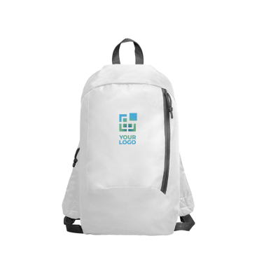 Polyester rugzak met voorvak en verstelbare schouderbanden