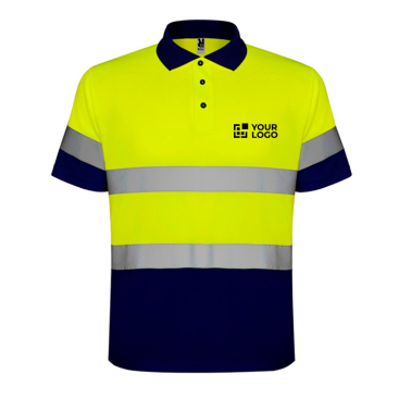 Polo met hoge zichtbaarheid van polyester 170 g/m² Roly Polaris 