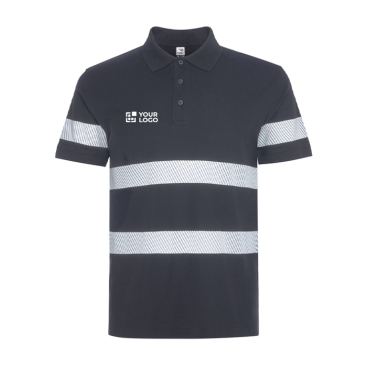 Unisex polo met korte mouwen en hoge zichtbaarheid 220 g/m2