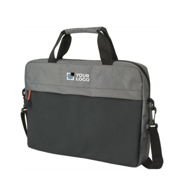 Tweekleurige laptoptas met dubbele handvatten