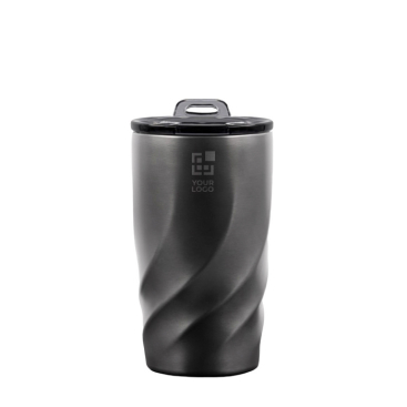 Lekkagevrije thermosbeker van gerecycled rvs, BrandCharger, 400 ml
