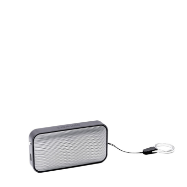 Ultraslanke draadloze speaker van aluminium en suède, BrandCharger, 2W