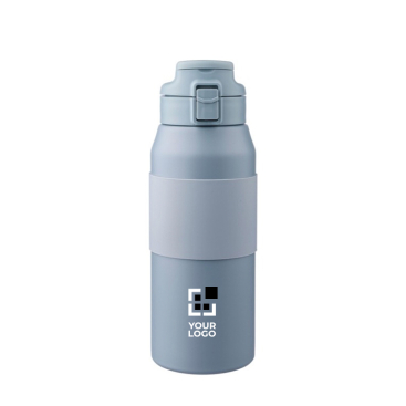 Roestvrijstalen fles met drukknop voor de tuit, 800 ml
