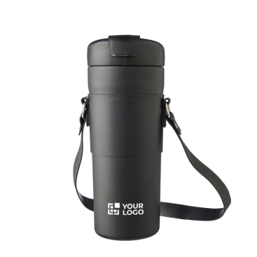 Thermosfles van roestvrij staal 730ml met beschermhoes en draagriem