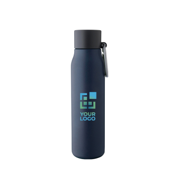 Thermosfles van gerecycled roestvrij staal met karabijnhaak 600ml