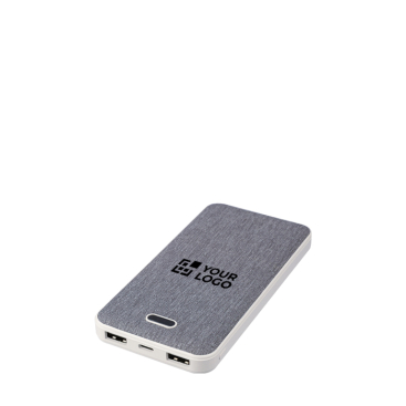 Rechthoekige powerbank van gerecycled plastic en RPET 10.000 mAh