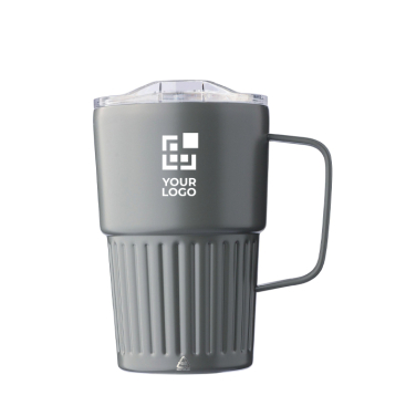 Take-away mok met handvat van gerecycled RVS 450ml