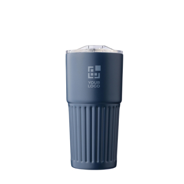 Thermosbeker van gerecycled RVS 500ml met schuifdeksel