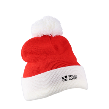 Kerstmuts van acryl met pompon van polyester