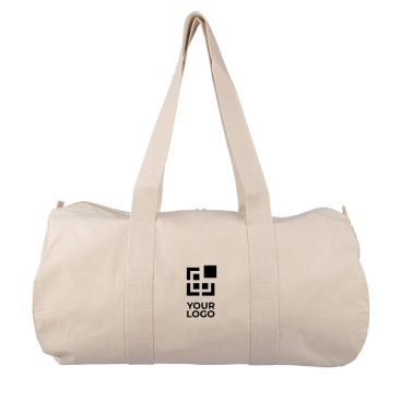 Sporttas van naturel katoen OEKO-TEX met lange hengsels