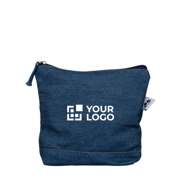 Toilettas van gerecycled denim met één compartiment