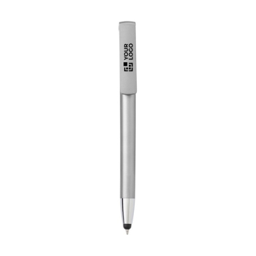 Metallic tactiele pen met mobiele telefoonhouder