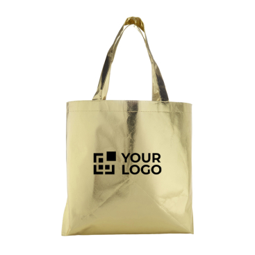 Gelamineerde, glanzende non-woven tas met lange hengsels 80 g/m²