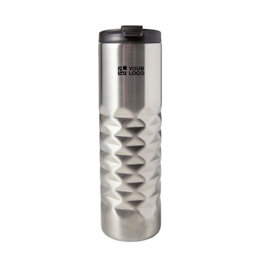RVS thermosbeker met textuur aan de onderkant, 460 ml