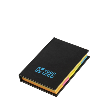 Hardcover set met kleefnotities in meerdere maten en kleuren