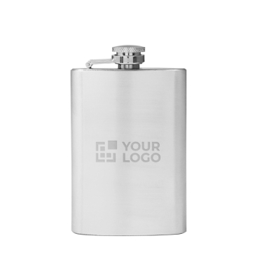 RVS personaliseerbare heupfles met schroefdop 100ml