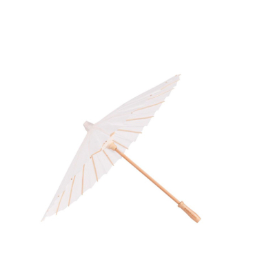 Elegante witte papieren paraplu personaliseren