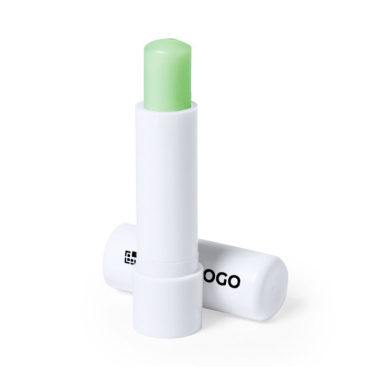 Witte lippenbalsem met aloë vera, klaar voor personalisatie
