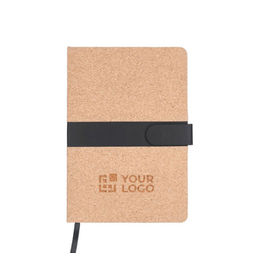 Notitieboek van kurk met PU-magnetische sluitband, A5