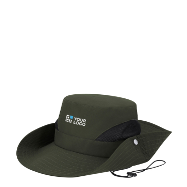 Safari-stijl polyester hoed met verstelbaar trekkoord