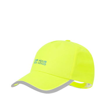 Fluorescerende kinderpet van polyester met klittenbandsluiting