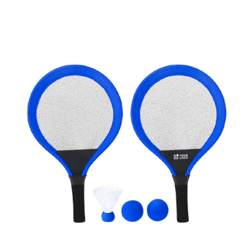 Set van 2 rackets met 2 bijpassende ballen en een veer voor buiten