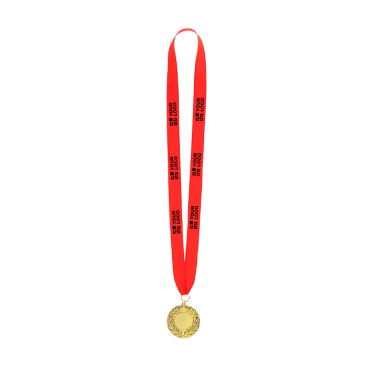 Winnaarsmedaille met gouden afwerking en reliëfrand