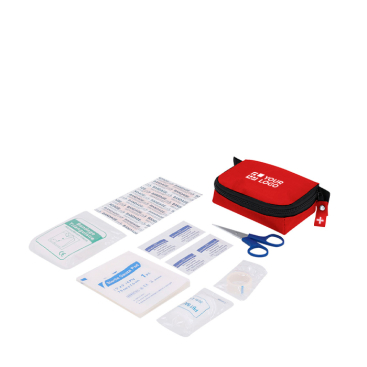 EHBO-set met 20 accessoires in etui met ritssluiting