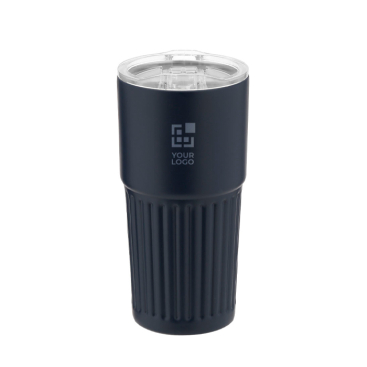 Gerecyclede roestvrijstalen beker met reliëfdesign, 500 ml