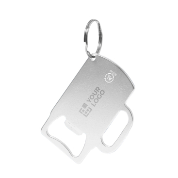 GRS-gerecycled aluminium flesopener-sleutelhanger