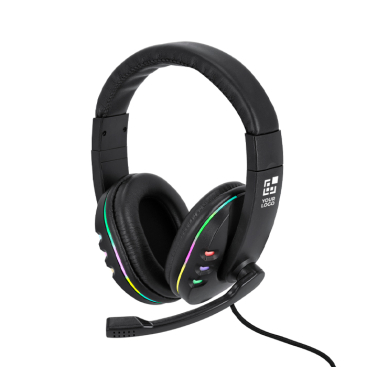 Over-ear gaming koptelefoon bedrukken met LED-verlichting