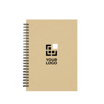 A5 notitieboek met gelijnde pagina’s en maandplanner in het Engels